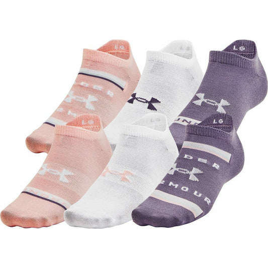 Under Armour Essential (6 Pack) Womens No Show Socks - Pink 195252567385 - Start Fitness