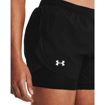 Under Armour Fly By 2.0 2 In 1 Womens Running Shorts - Black - Start Fitness