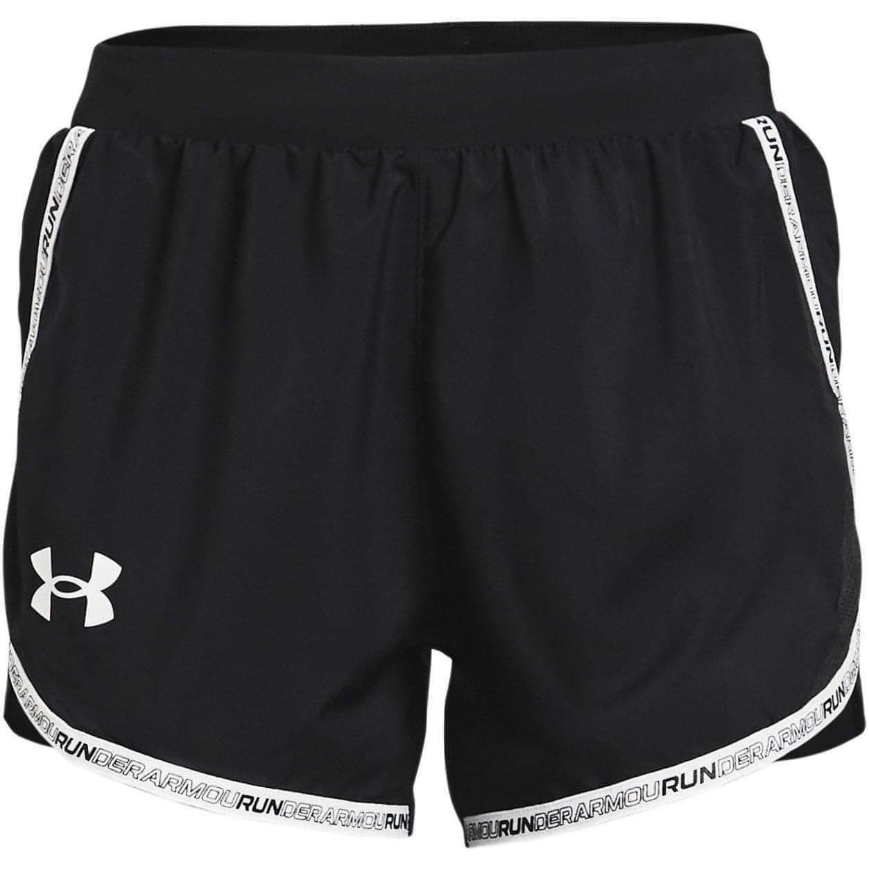 Under Armour Fly-By 2.0 Brand Womens Running Shorts - Black - Start Fitness