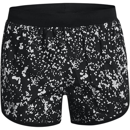 Under Armour Fly By 2.0 Printed Womens Running Shorts - Black - Start Fitness