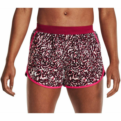 Under Armour Fly By 2.0 Printed Womens Running Shorts - Pink - Start Fitness