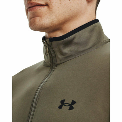 Under Armour Half Zip Fleece Long Sleeve Mens Training Top - Green - Start Fitness