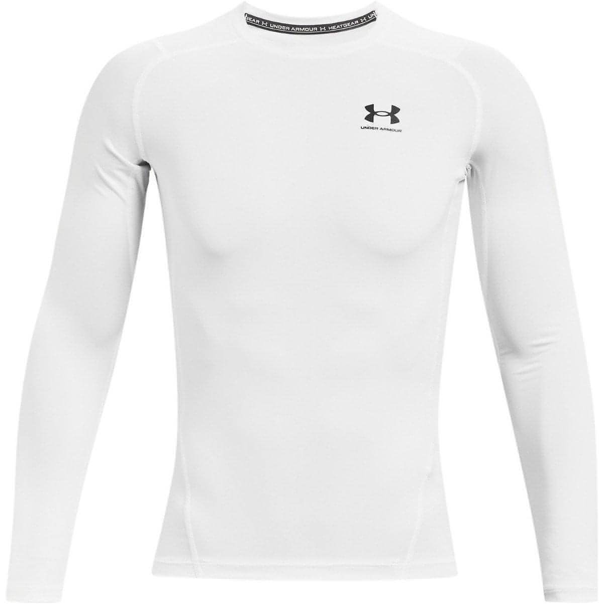 Under Armour HeatGear Armour Long Sleeve Mens Compression Top White