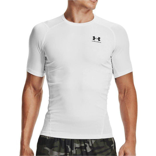 Under Armour HeatGear Armour Short Sleeve Mens Compression Top - White - Start Fitness