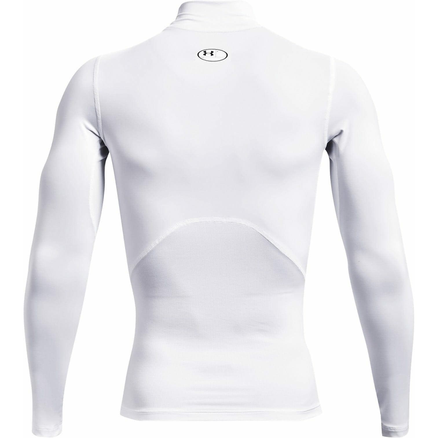 Under Armour HeatGear Mock Long Sleeve Mens Training Top - White - Start Fitness
