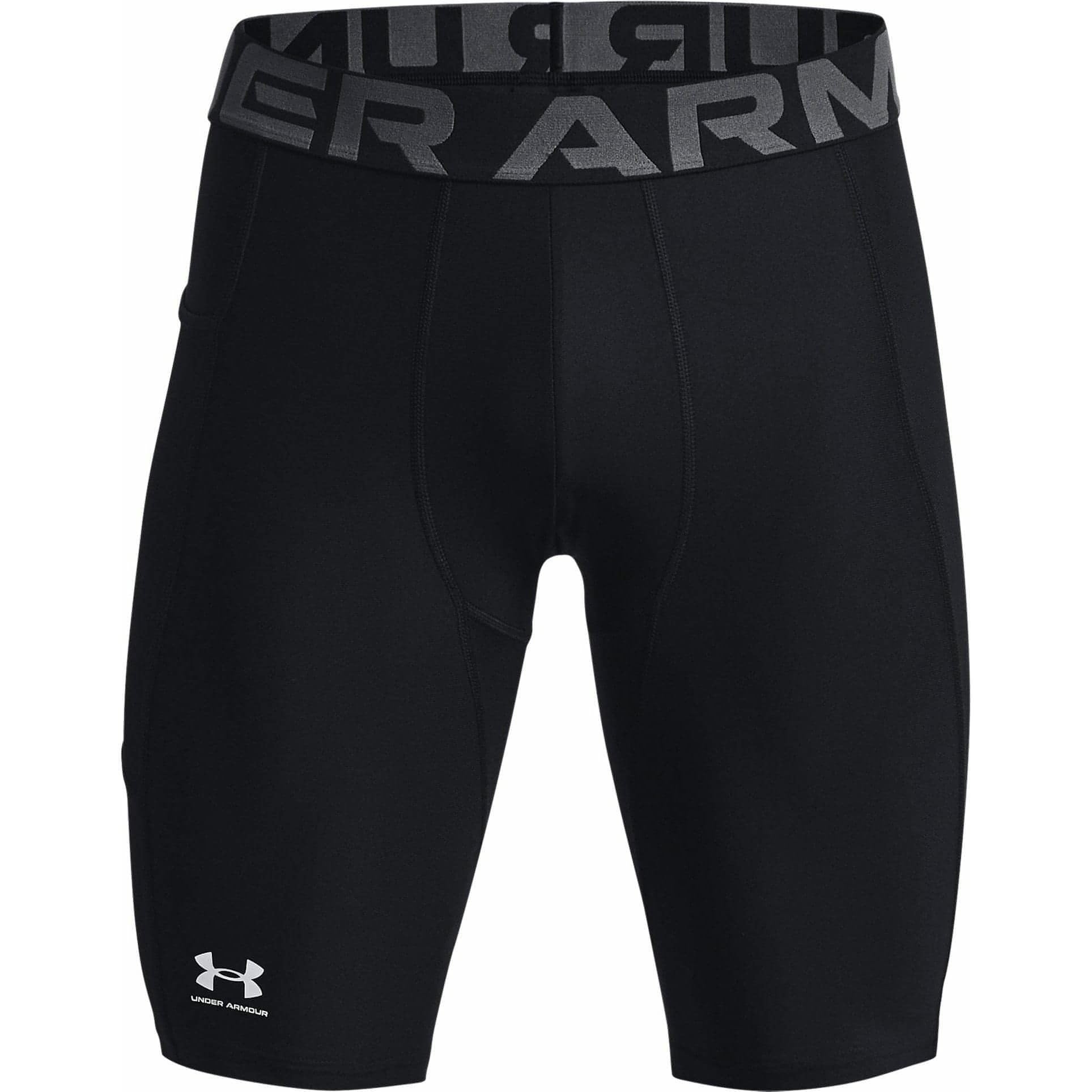 Under Armour HeatGear Pocket Long Mens Short Compression Tights - Black - Start Fitness