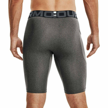 Under Armour HeatGear Pocket Long Mens Short Compression Tights - Grey - Start Fitness