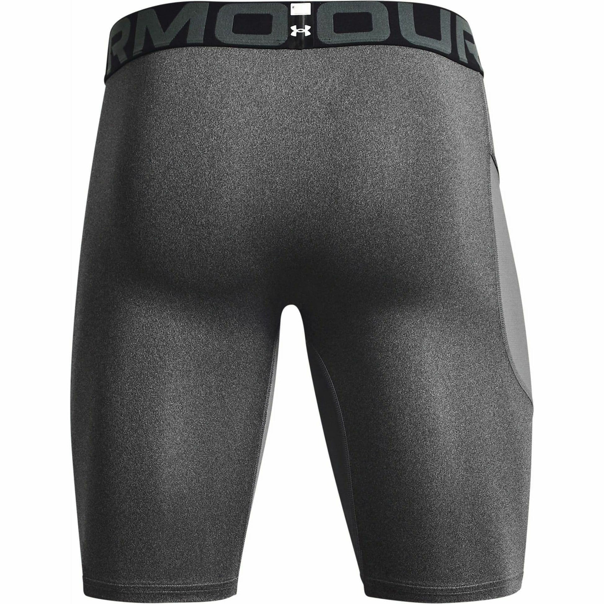 Under Armour HeatGear Pocket Long Mens Short Compression Tights - Grey - Start Fitness