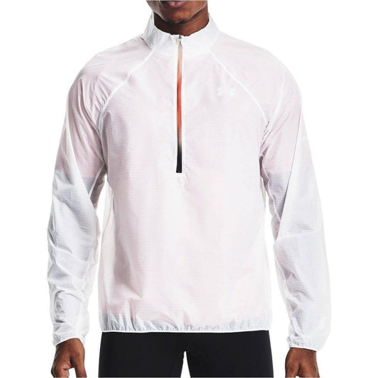 Under Armour Impasse Flight Half Zip Mens Running Jacket - White - Start Fitness