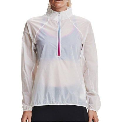 Under Armour Impasse Flight Half Zip Womens Running Jacket - White - Start Fitness
