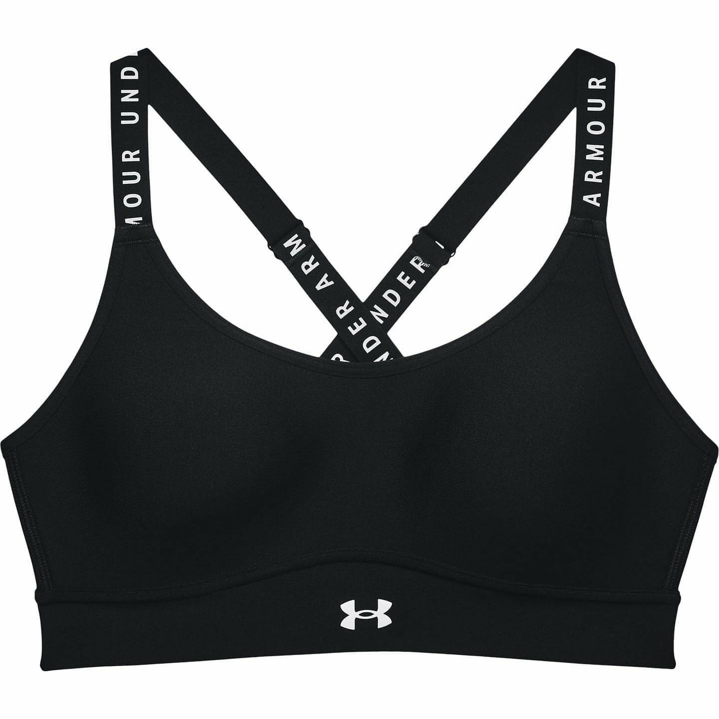 Under Armour Infinity Mid Covered Womens Sports Bra - Black - Start Fitness