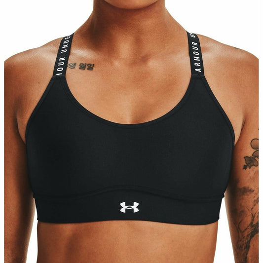 Under Armour Infinity Mid Covered Womens Sports Bra - Black - Start Fitness