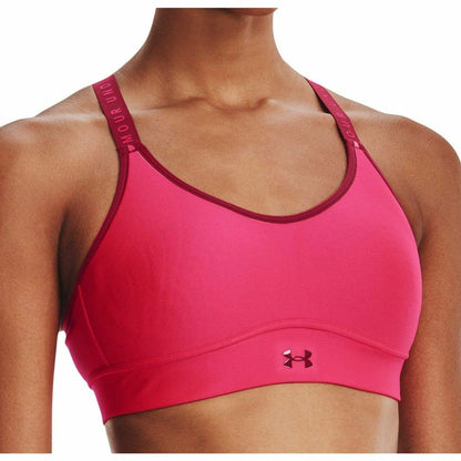 Under Armour Infinity Mid Covered Womens Sports Bra - Pink - Start Fitness