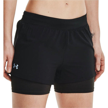 Under Armour Iso-Chill 2 In 1 Womens Running Shorts - Black - Start Fitness