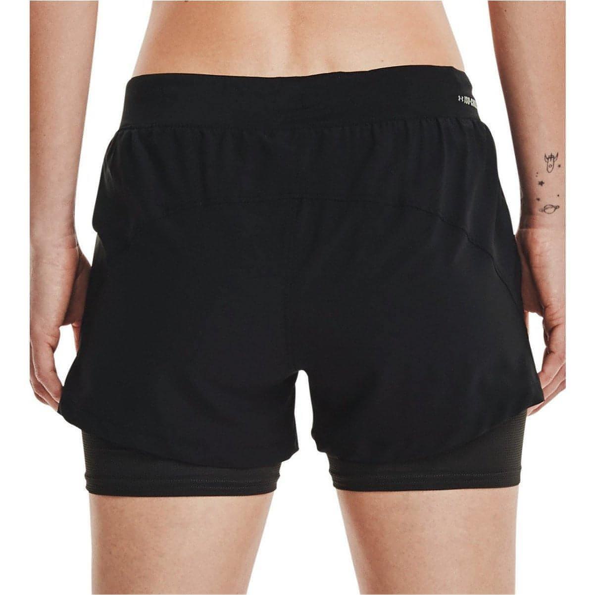Under Armour Iso-Chill 2 In 1 Womens Running Shorts - Black - Start Fitness