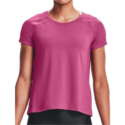 Under Armour Iso-Chill Short Sleeve Womens Running Top - Pink - Start Fitness