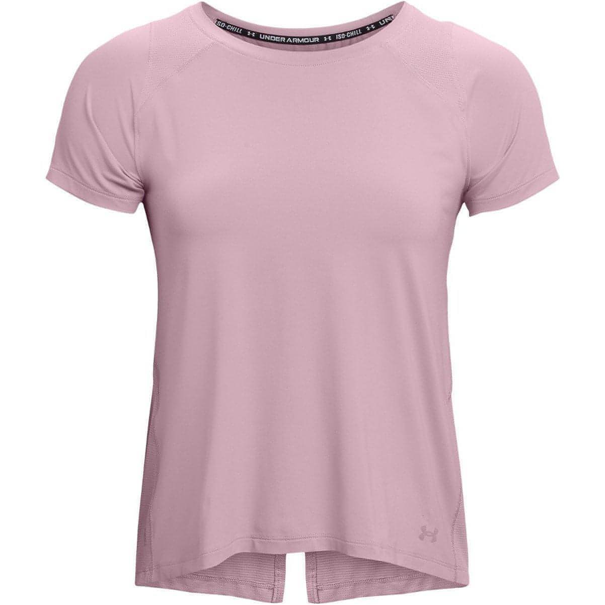 Under Armour Iso-Chill Short Sleeve Womens Running Top - Pink - Start Fitness