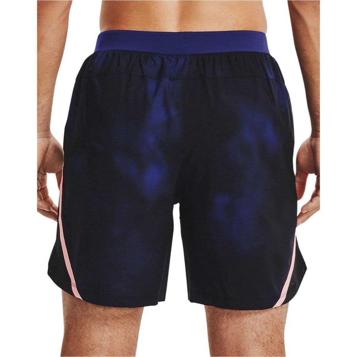Under Armour Launch Printed 7 Inch Mens Running Shorts - Blue - Start Fitness