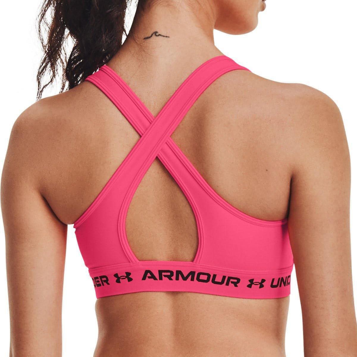 Under Armour Mid Crossback Womens Sports Bra - Pink – Start Fitness