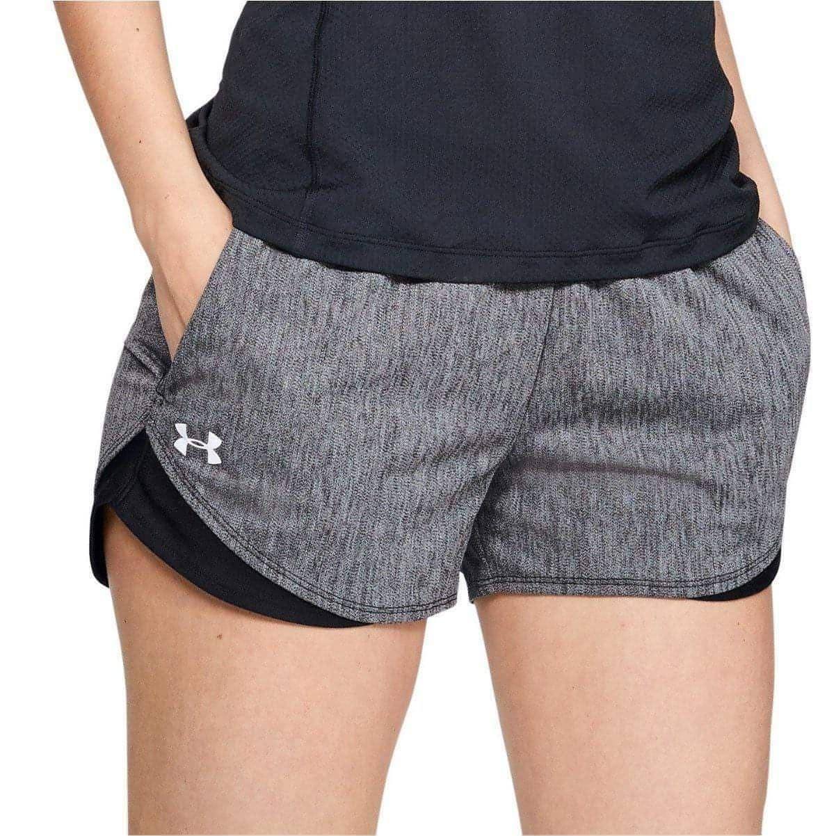 Under Armour Play Up 3.0 Twist Womens Training Shorts - Grey - Start Fitness