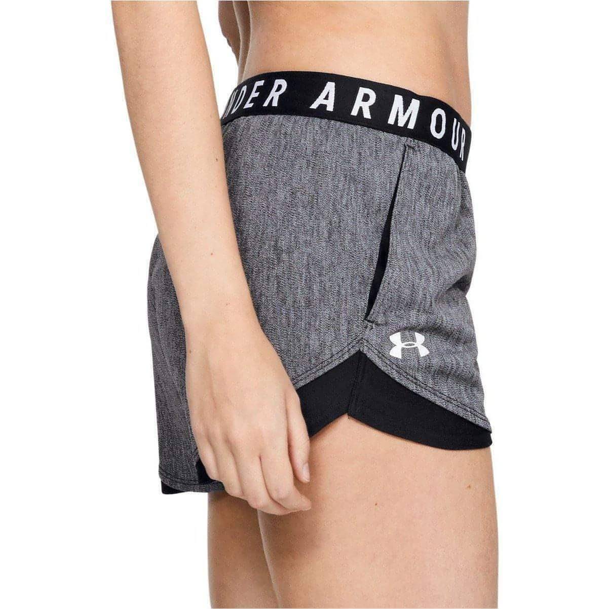 Under Armour Play Up 3.0 Twist Womens Training Shorts - Grey - Start Fitness