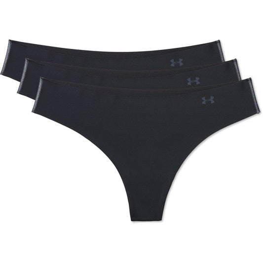Under Armour Pure Stretch (3 Pack) Womens Thong - Black - Start Fitness