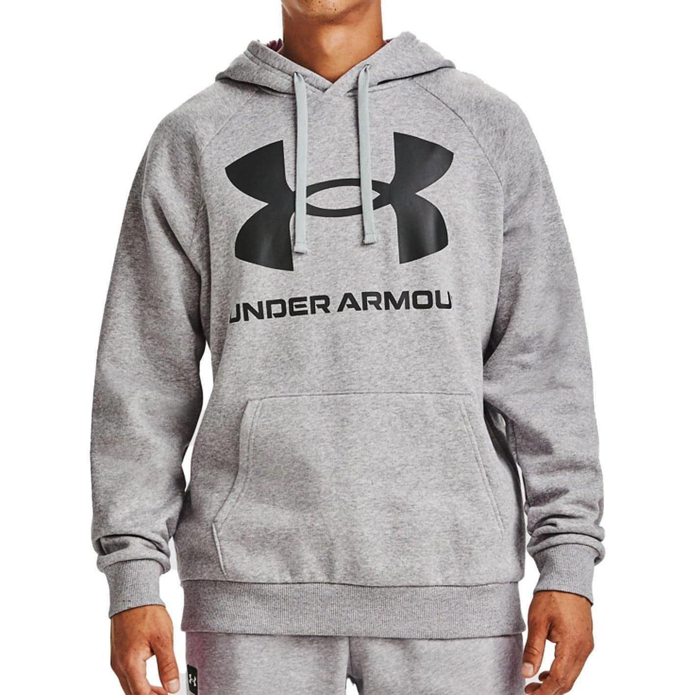 Under Armour Rival Fleece Logo Mens Training Hoody - Grey - Start Fitness