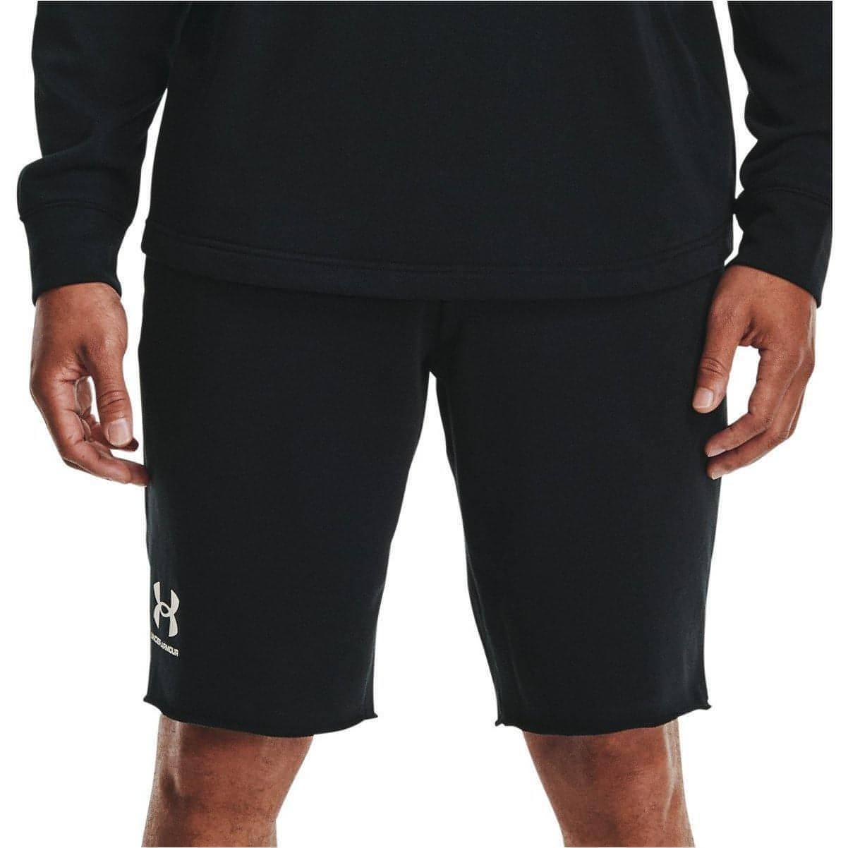 Under Armour Rival Terry Mens Training Shorts - Black - Start Fitness