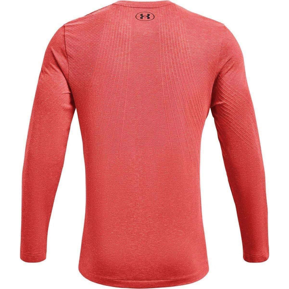 Under Armour Rush Seamless Long Sleeve Mens Training Top - Red - Start Fitness