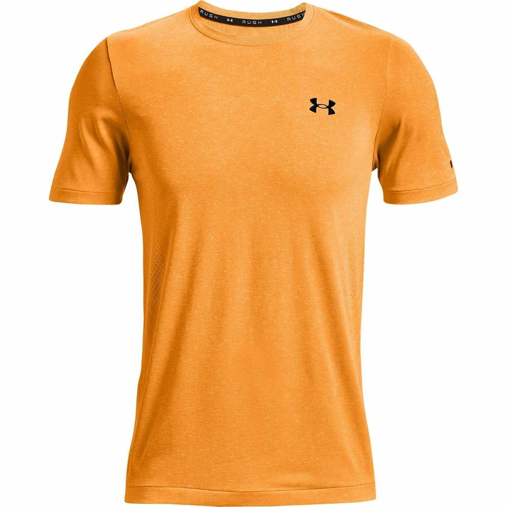 Under Armour Rush Seamless Mens Short Sleeve Training Top - Orange - Start Fitness