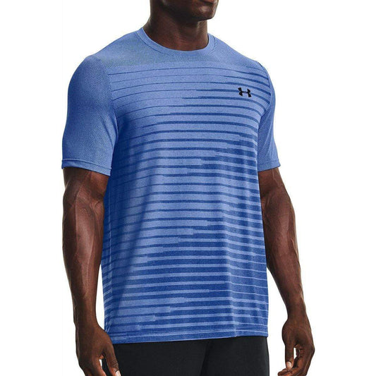 Under Armour Seamless Fade Short Sleeve Mens Training Top - Blue - Start Fitness