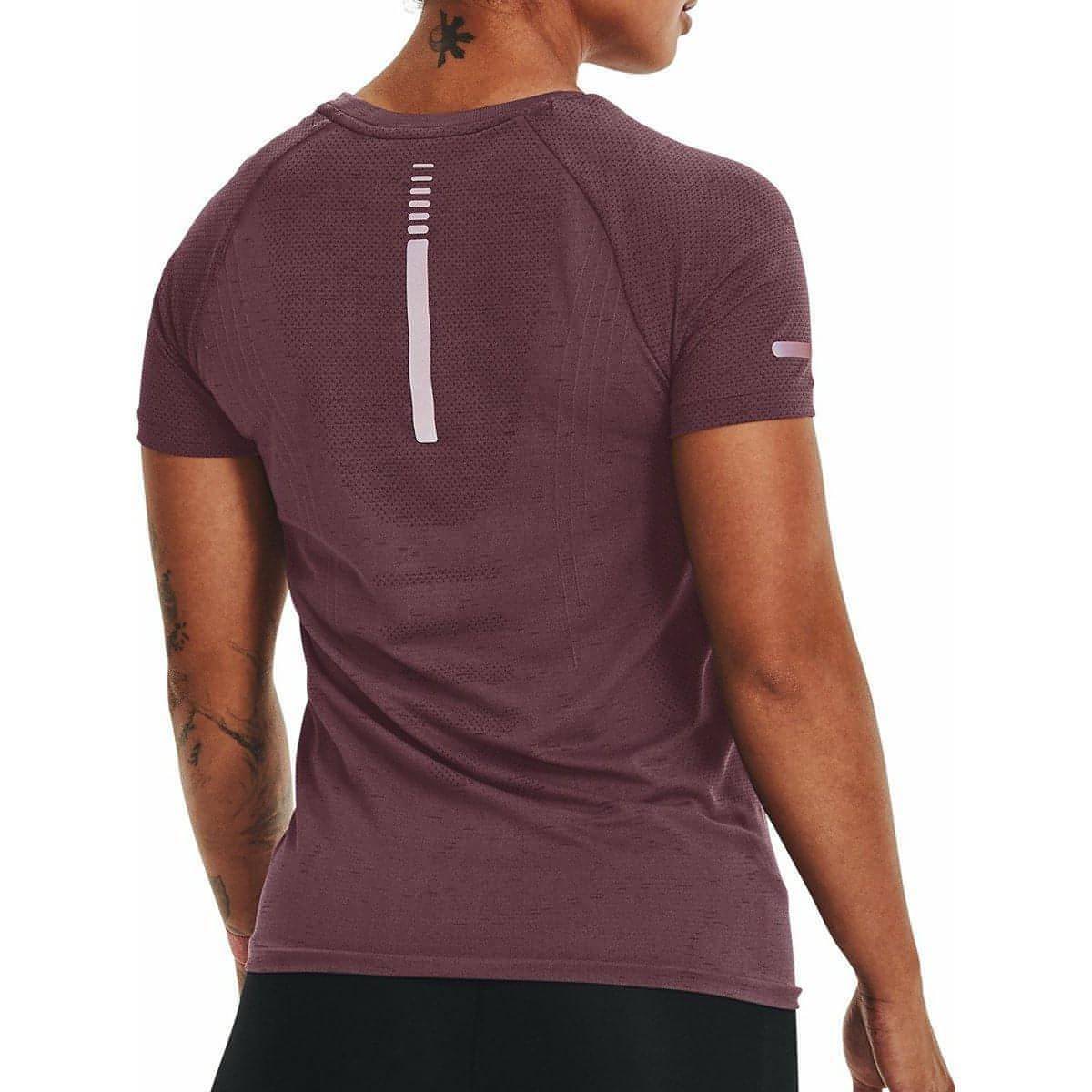 Under Armour Seamless Short Sleeve Womens Running Top - Purple - Start Fitness