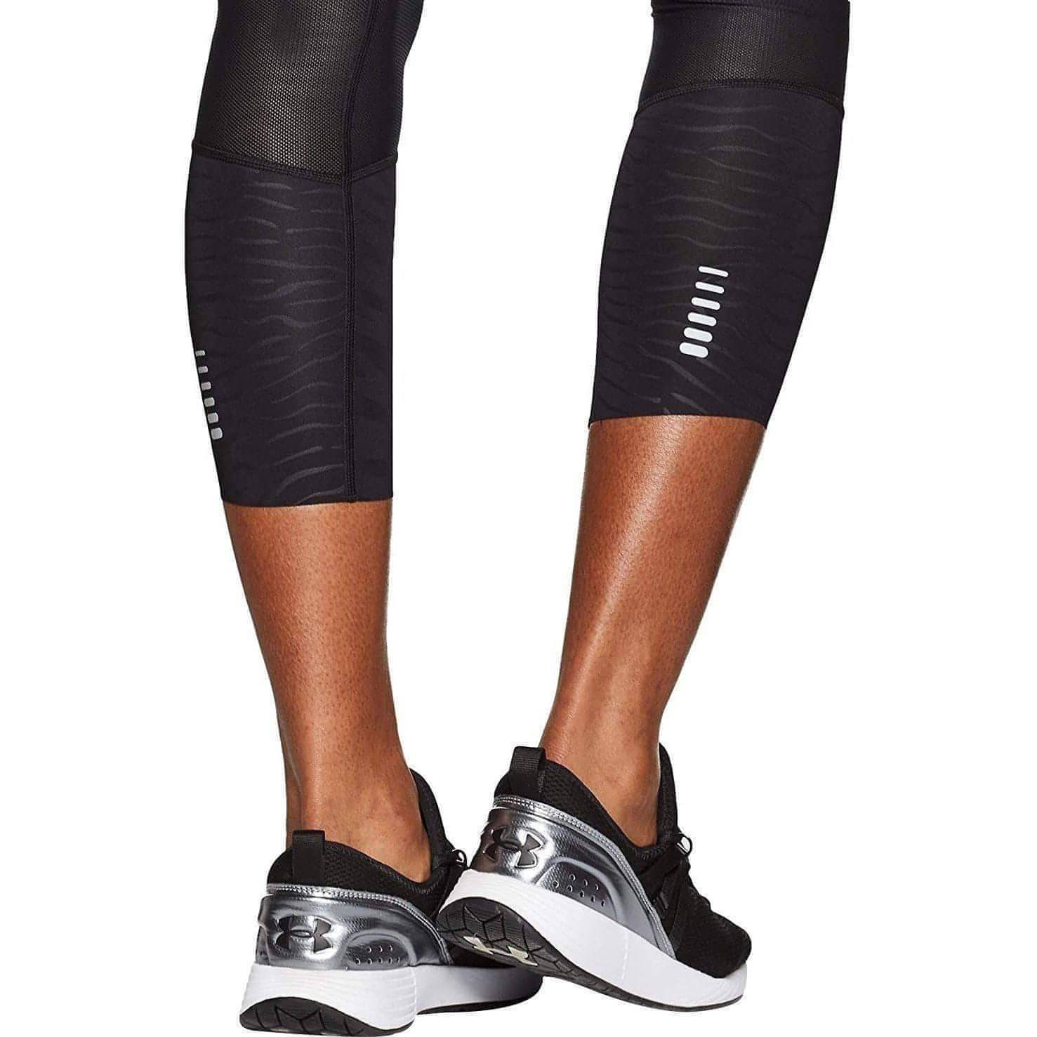Under Armour Speedpocket Run Printed Womens Running 3/4 Capri Tights - Black - Start Fitness