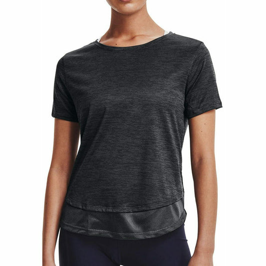 Under Armour Tech Vent Short Sleeve Womens Training Top - Black - Start Fitness