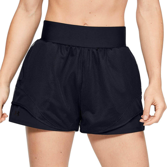 Under Armour Warrior Mesh Layer Womens Training Shorts - Black - Start Fitness