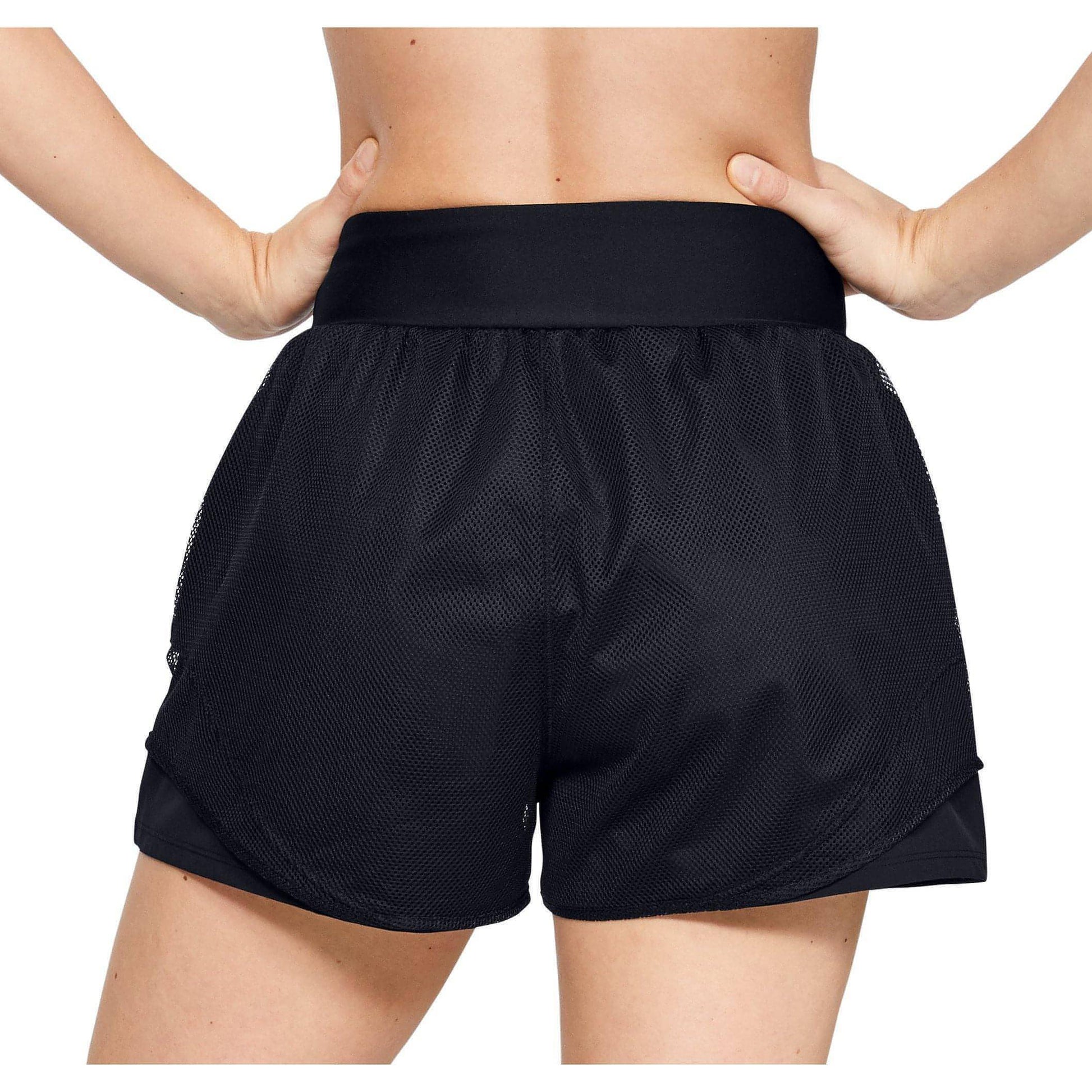 Under Armour Warrior Mesh Layer Womens Training Shorts - Black - Start Fitness