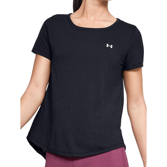 Under Armour Whisperlight Short Sleeve Womens Training Top - Black - Start Fitness