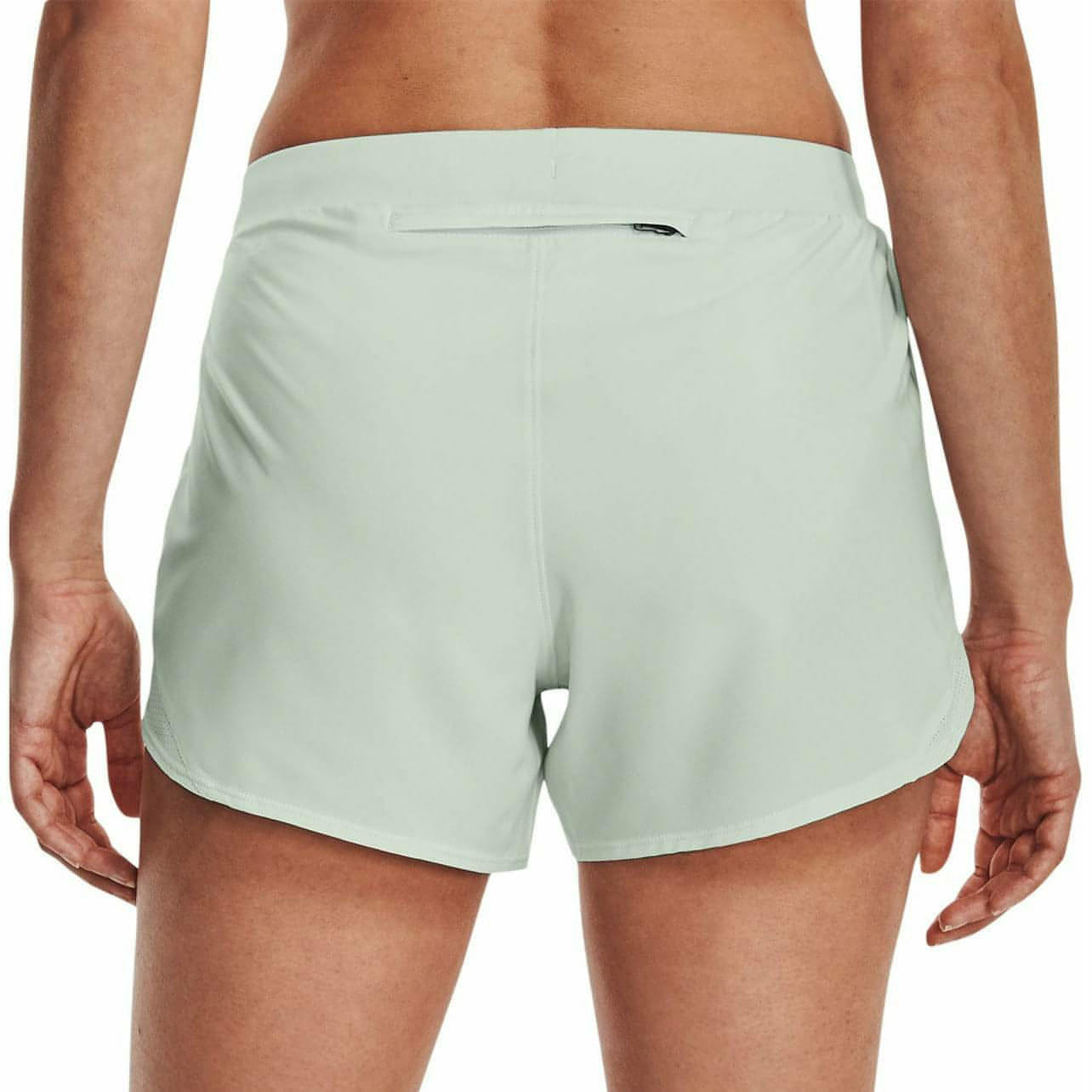 Under Fly By Elite 3 Inch Womens Running Shorts - Green - Start Fitness