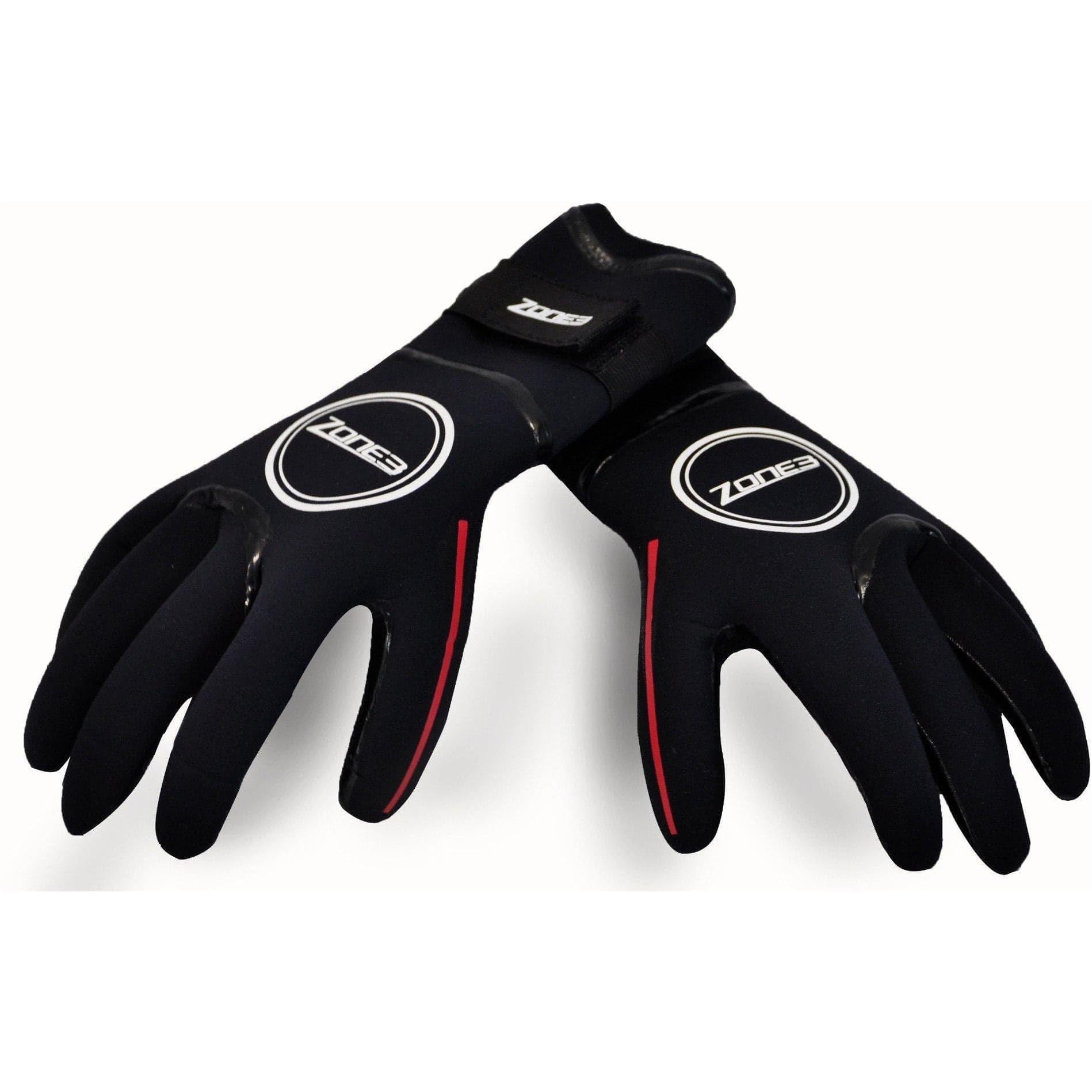 Zone3 Neoprene Heat Tech Warmth Swim Gloves - Black - Start Fitness